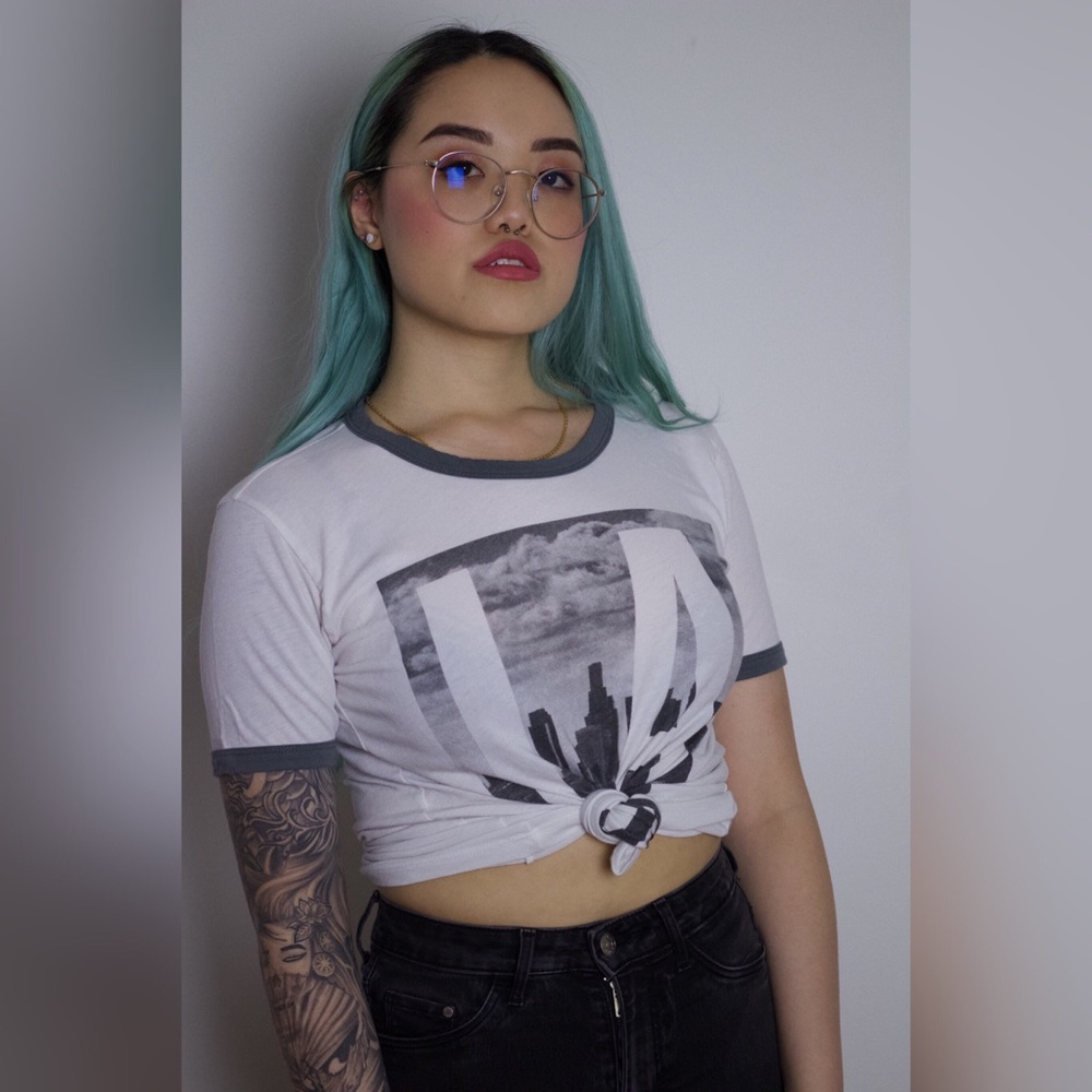 White LA Graphic Tee
